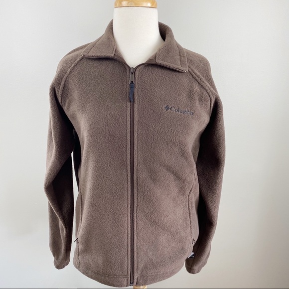 brown columbia fleece jacket womens